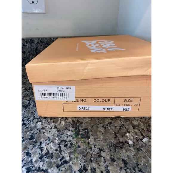 Public Desire Calf Length Silver direct silver sequin 5 Size 7 NWT - Picture 6 of 10